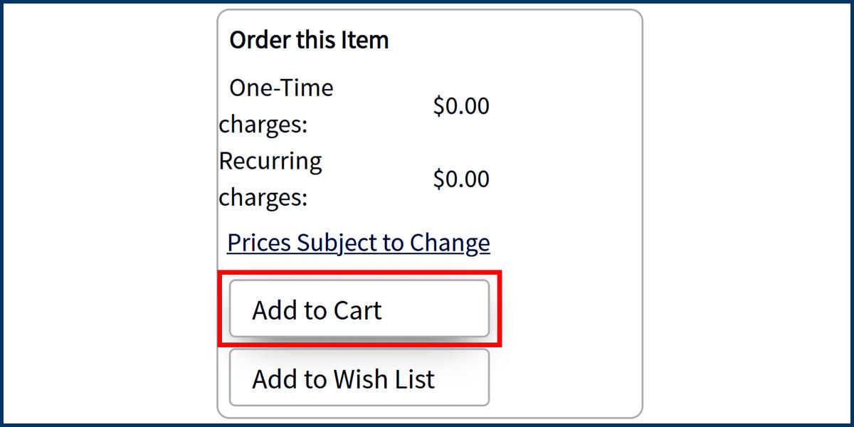 Screenshot of the Add to Cart button