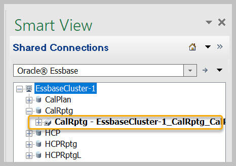 Menu list with the CalRptg option expanded.